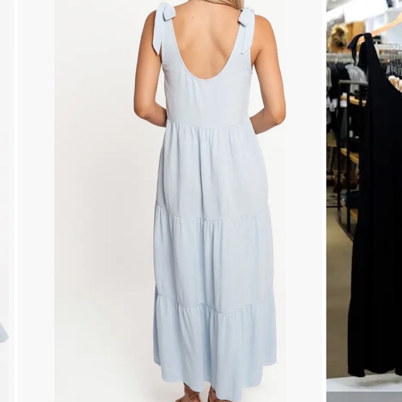 Petal & Pup Light Blue Midi Dress - Picture 3 of 7